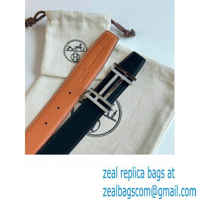 Hermes H au Carre belt buckle  &  Reversible leather strap 32 mm 05 2023